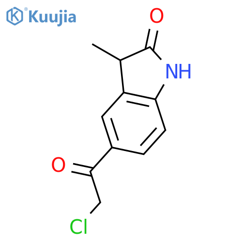 5-(2-chloroacetyl)-3-methyl-2,3-dihydro-1H-indol-2-one structure