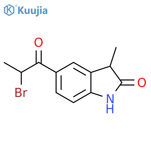 2H-INDOL-2-ONE, 5-(2-BROMO-1-OXOPROPYL)-1,3-DIHYDRO-3-METHYL- structure