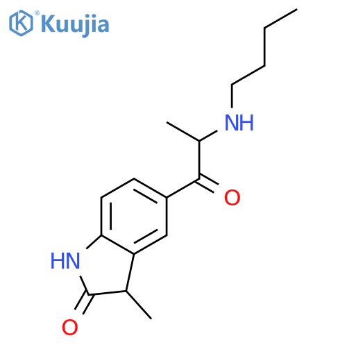 2H-Indol-2-one, 5-[2-(butylamino)-1-oxopropyl]-1,3-dihydro-3-methyl- structure