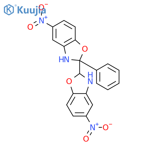 2,2'-Bibenzoxazole, 2,2',3,3'-tetrahydro-5,5'-dinitro-2-phenyl- structure