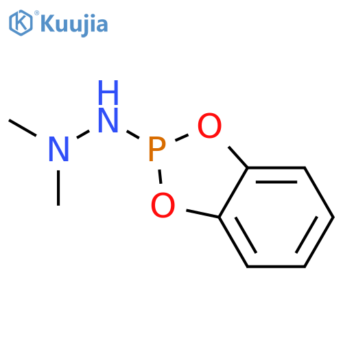 Hydrazine, 2-(1,3,2-benzodioxaphosphol-2-yl)-1,1-dimethyl- structure