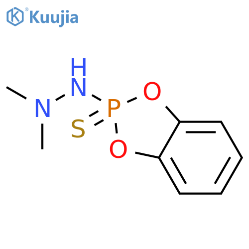 HYDRAZINE, 1,1-DIMETHYL-2-(2-SULFIDO-1,3,2-BENZODIOXAPHOSPHOL-2-YL)- structure