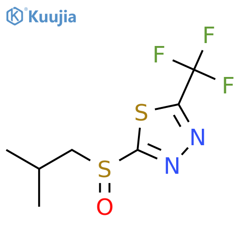 1,3,4-Thiadiazole, 2-[(2-methylpropyl)sulfinyl]-5-(trifluoromethyl)- structure