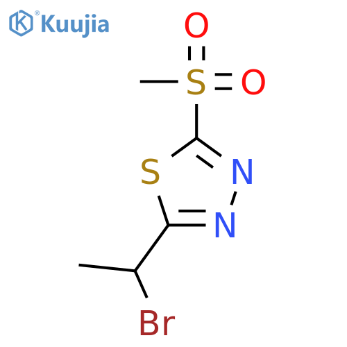 1,3,4-Thiadiazole, 2-(1-bromoethyl)-5-(methylsulfonyl)- structure