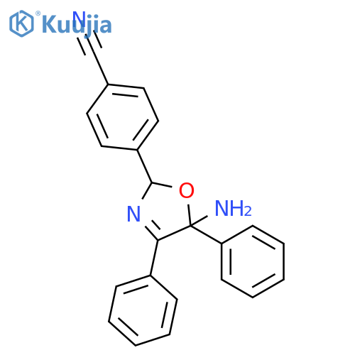 BENZONITRILE, 4-(5-AMINO-2,5-DIHYDRO-4,5-DIPHENYL-2-OXAZOLYL)- structure