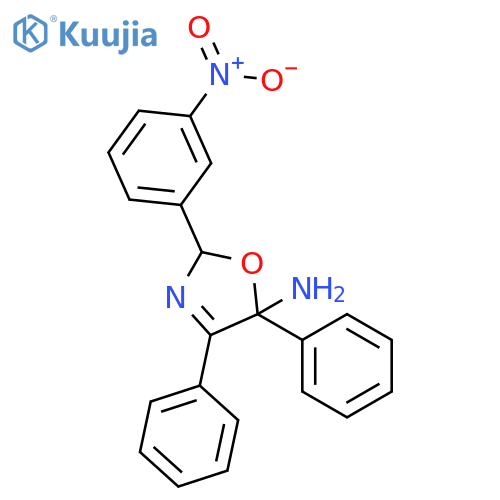 5-Oxazolamine, 2,5-dihydro-2-(3-nitrophenyl)-4,5-diphenyl- structure