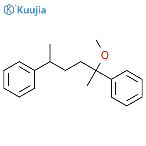 Benzene, 1,1'-(1-methoxy-1,4-dimethyl-1,4-butanediyl)bis- structure