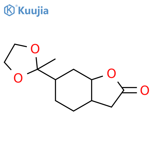2(3H)-Benzofuranone, hexahydro-6-(2-methyl-1,3-dioxolan-2-yl)- structure
