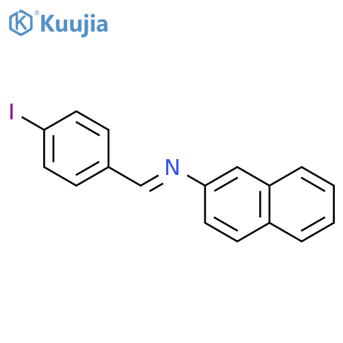 2-NAPHTHALENAMINE, N-[(4-IODOPHENYL)METHYLENE]- structure