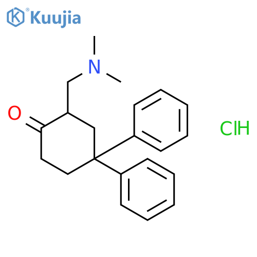 Cyclohexanone,2-[(dimethylamino)methyl]-4,4-diphenyl-, hydrochloride (1:1) structure