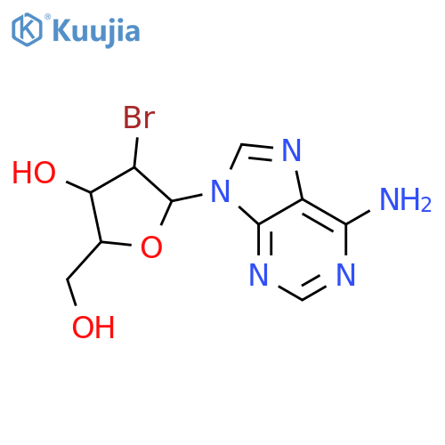 5-(6-aminopurin-9-yl)-4-bromo-2-(hydroxymethyl)oxolan-3-ol structure