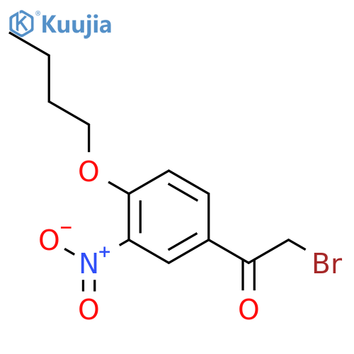 Ethanone, 2-bromo-1-(4-butoxy-3-nitrophenyl)- structure