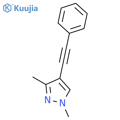 1H-PYRAZOLE, 1,3-DIMETHYL-4-(PHENYLETHYNYL)- structure