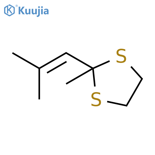 1,3-DITHIOLANE, 2-METHYL-2-(2-METHYL-1-PROPENYL)- structure