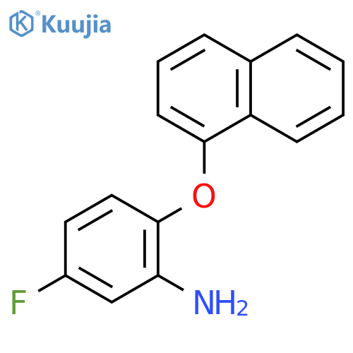 Benzenamine, 5-fluoro-2-(1-naphthalenyloxy)- structure