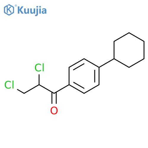 1-PROPANONE, 2,3-DICHLORO-1-(4-CYCLOHEXYLPHENYL)- structure