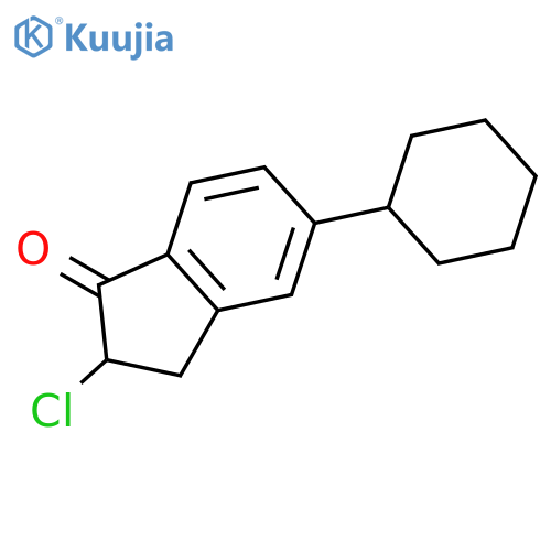 1H-INDEN-1-ONE, 2-CHLORO-5-CYCLOHEXYL-2,3-DIHYDRO- structure
