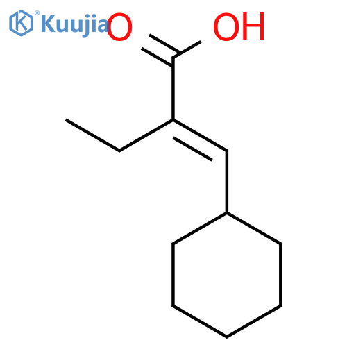 Butanoic acid, 2-(cyclohexylmethylene)-, (E)- structure