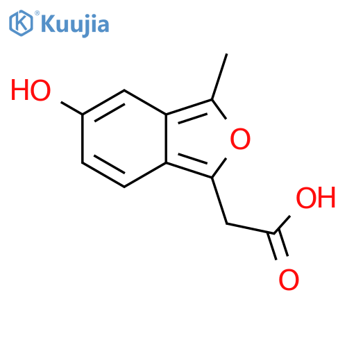 2-Benzofuranacetic acid, 5-hydroxy-3-methyl- structure
