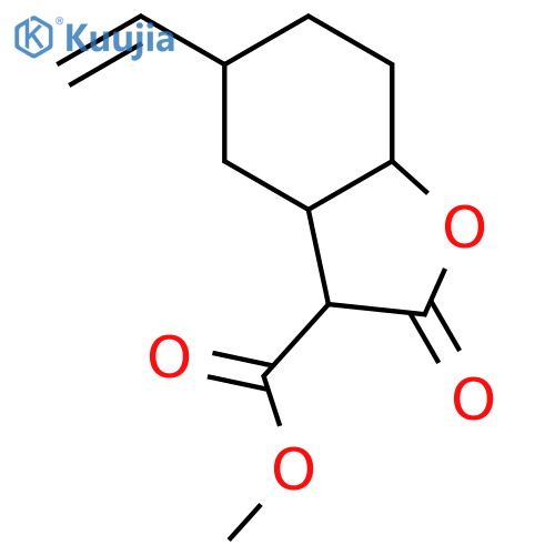 3-Benzofurancarboxylic acid, 5-ethenyloctahydro-2-oxo-, methyl ester structure
