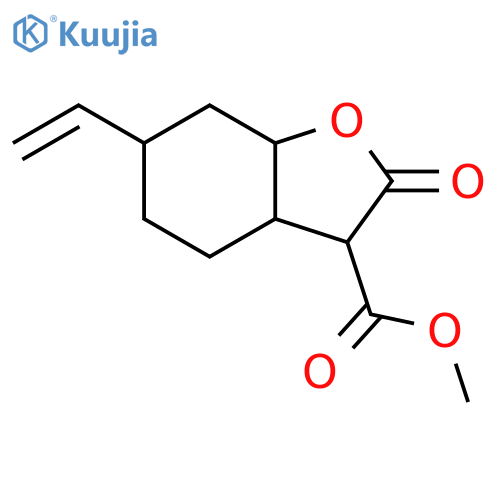 3-Benzofurancarboxylic acid, 6-ethenyloctahydro-2-oxo-, methyl ester structure
