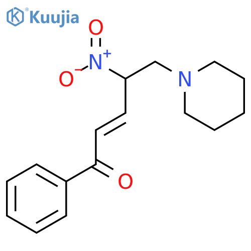 2-PENTEN-1-ONE, 4-NITRO-1-PHENYL-5-(1-PIPERIDINYL)-, (E)- structure