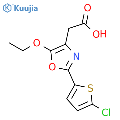 4-OXAZOLEACETIC ACID, 2-(5-CHLORO-2-THIENYL)-5-ETHOXY- structure