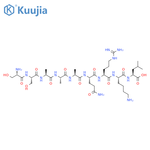 L-Leucine,L-seryl-L-seryl-L-alanyl-L-alanyl-L-alanyl-L-glutaminyl-L-arginyl-L-lysyl- structure