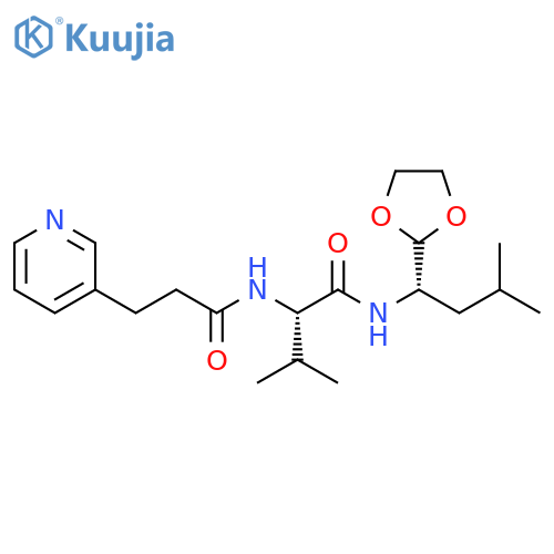 3-Pyridinepropanamide,N-[(1S)-1-[[[(1S)-1-(1,3-dioxolan-2-yl)-3-methylbutyl]amino]carbonyl]-2-methylpropyl]- structure