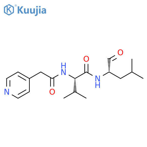4-Pyridineacetamide,N-[(1S)-1-[[[(1S)-1-formyl-3-methylbutyl]amino]carbonyl]-2-methylpropyl]- structure