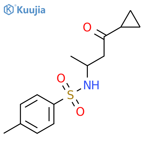Benzenesulfonamide, N-(3-cyclopropyl-1-methyl-3-oxopropyl)-4-methyl- structure