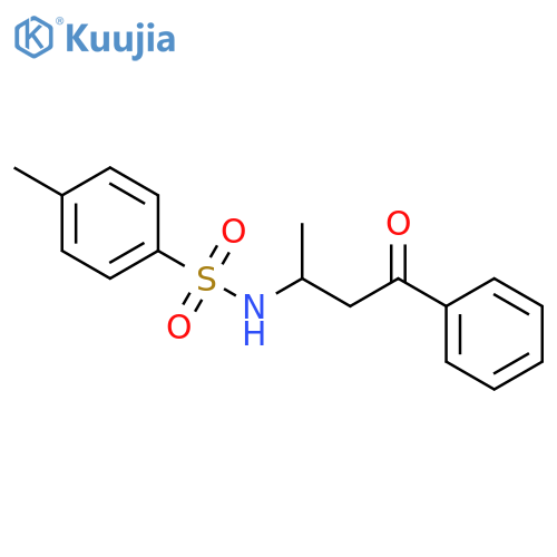 Benzenesulfonamide, 4-methyl-N-(1-methyl-3-oxo-3-phenylpropyl)- structure
