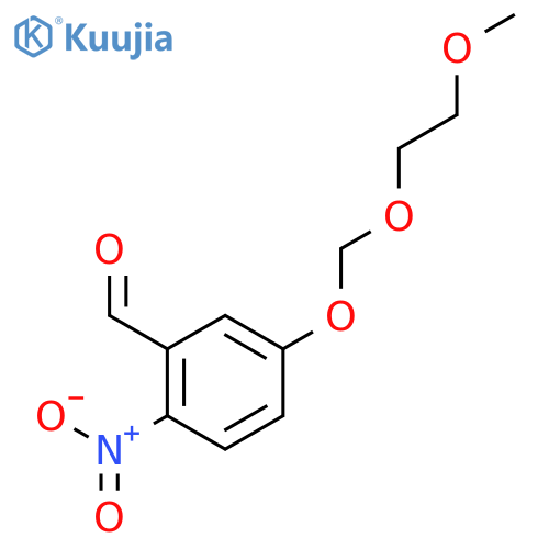 Benzaldehyde, 5-[(2-methoxyethoxy)methoxy]-2-nitro- structure