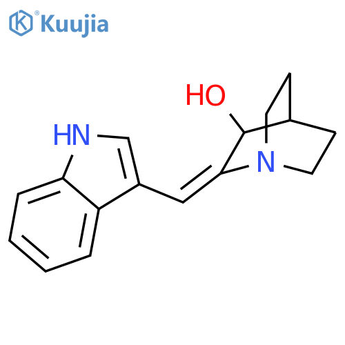 1-Azabicyclo[2.2.2]octan-3-ol, 2-(1H-indol-3-ylmethylene)- structure