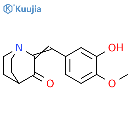 1-Azabicyclo[2.2.2]octan-3-one,2-[(3-hydroxy-4-methoxyphenyl)methylene]- structure