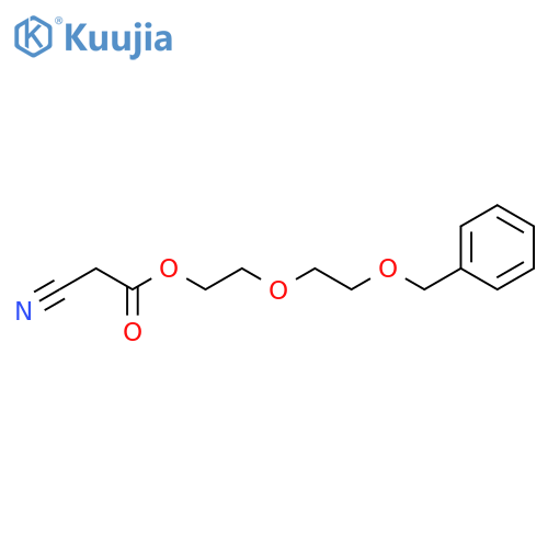 Acetic acid, cyano-, 2-[2-(phenylmethoxy)ethoxy]ethyl ester structure