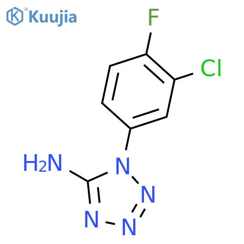 1H-Tetrazol-5-amine, 1-(3-chloro-4-fluorophenyl)- structure