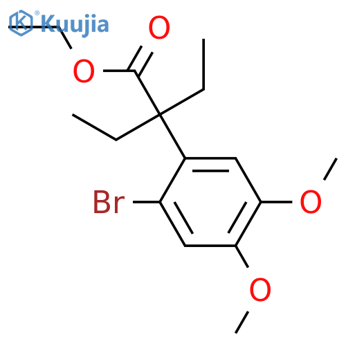 BENZENEACETIC ACID, 2-BROMO-ALPHA,ALPHA-DIETHYL-4,5-DIMETHOXY-, ETHYL ESTER structure