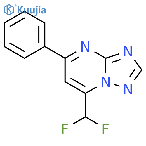 [1,2,4]Triazolo[1,5-a]pyrimidine, 7-(difluoromethyl)-5-phenyl- structure