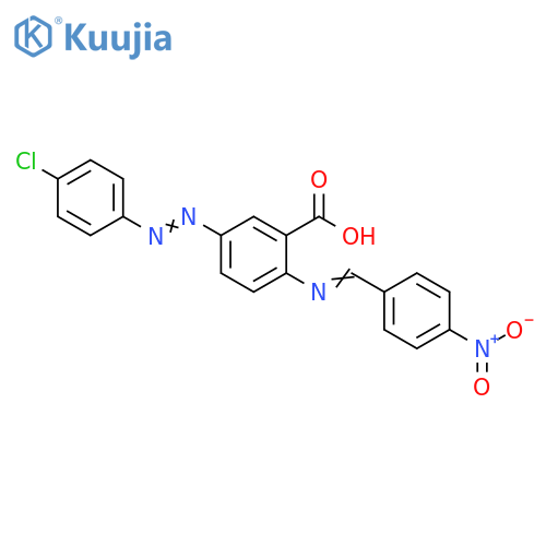 Benzoic acid,5-[(4-chlorophenyl)azo]-2-[[(4-nitrophenyl)methylene]amino]- structure