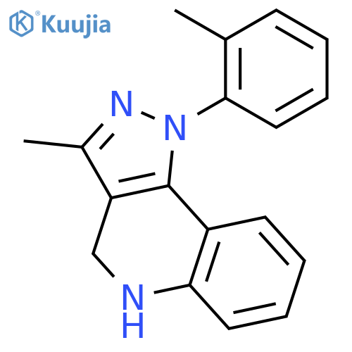 1H-Pyrazolo[4,3-c]quinoline, 4,5-dihydro-3-methyl-1-(2-methylphenyl)- structure