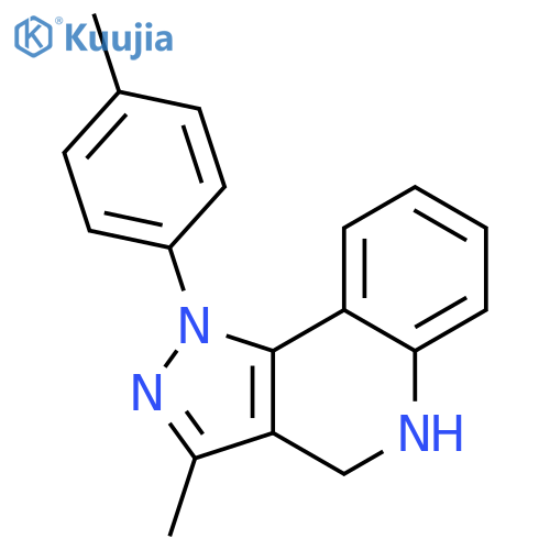 1H-Pyrazolo[4,3-c]quinoline, 4,5-dihydro-3-methyl-1-(4-methylphenyl)- structure