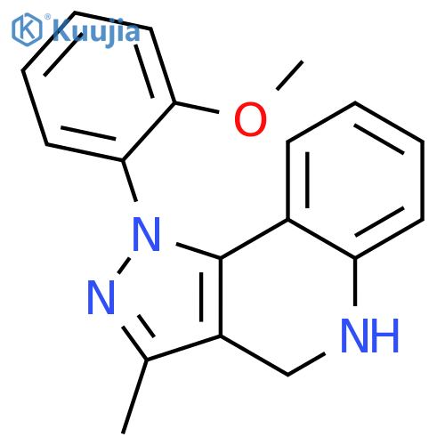 1H-Pyrazolo[4,3-c]quinoline, 4,5-dihydro-1-(2-methoxyphenyl)-3-methyl- structure