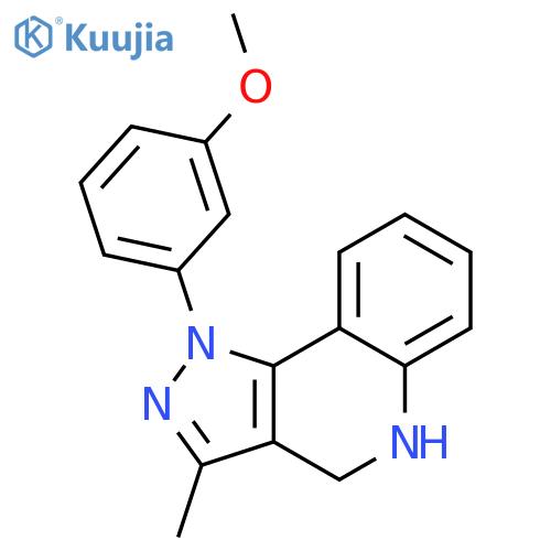 1H-Pyrazolo[4,3-c]quinoline, 4,5-dihydro-1-(3-methoxyphenyl)-3-methyl- structure
