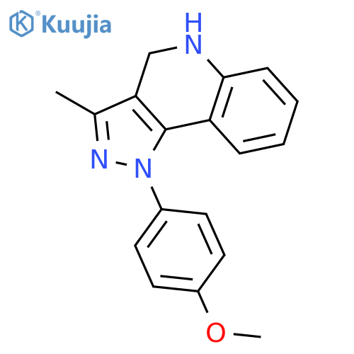 1H-Pyrazolo[4,3-c]quinoline, 4,5-dihydro-1-(4-methoxyphenyl)-3-methyl- structure