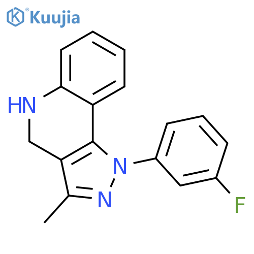 1H-Pyrazolo[4,3-c]quinoline, 1-(3-fluorophenyl)-4,5-dihydro-3-methyl- structure