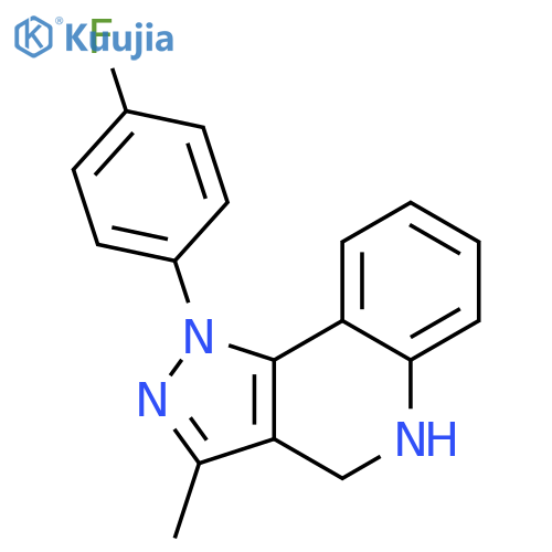 1H-Pyrazolo[4,3-c]quinoline, 1-(4-fluorophenyl)-4,5-dihydro-3-methyl- structure