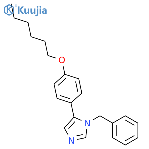 1H-Imidazole, 5-[4-(hexyloxy)phenyl]-1-(phenylmethyl)- structure