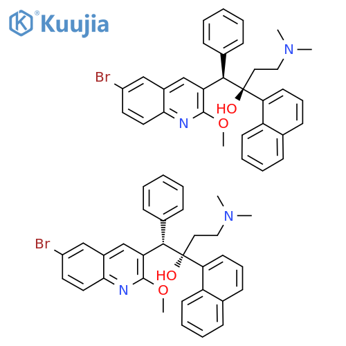 (1R,2R)-1-(6-Bromo-2-methoxyquinolin-3-yl)-4-(dimethylamino)-2-naphthalen-1-yl-1-phenylbutan-2-ol structure