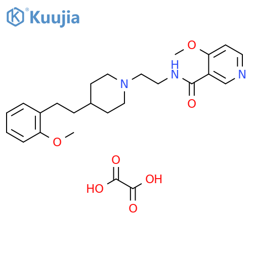 3-Pyridinecarboxamide,4-methoxy-N-[2-[4-[2-(2-methoxyphenyl)ethyl]-1-piperidinyl]ethyl]-,ethanedioate (2:3) structure